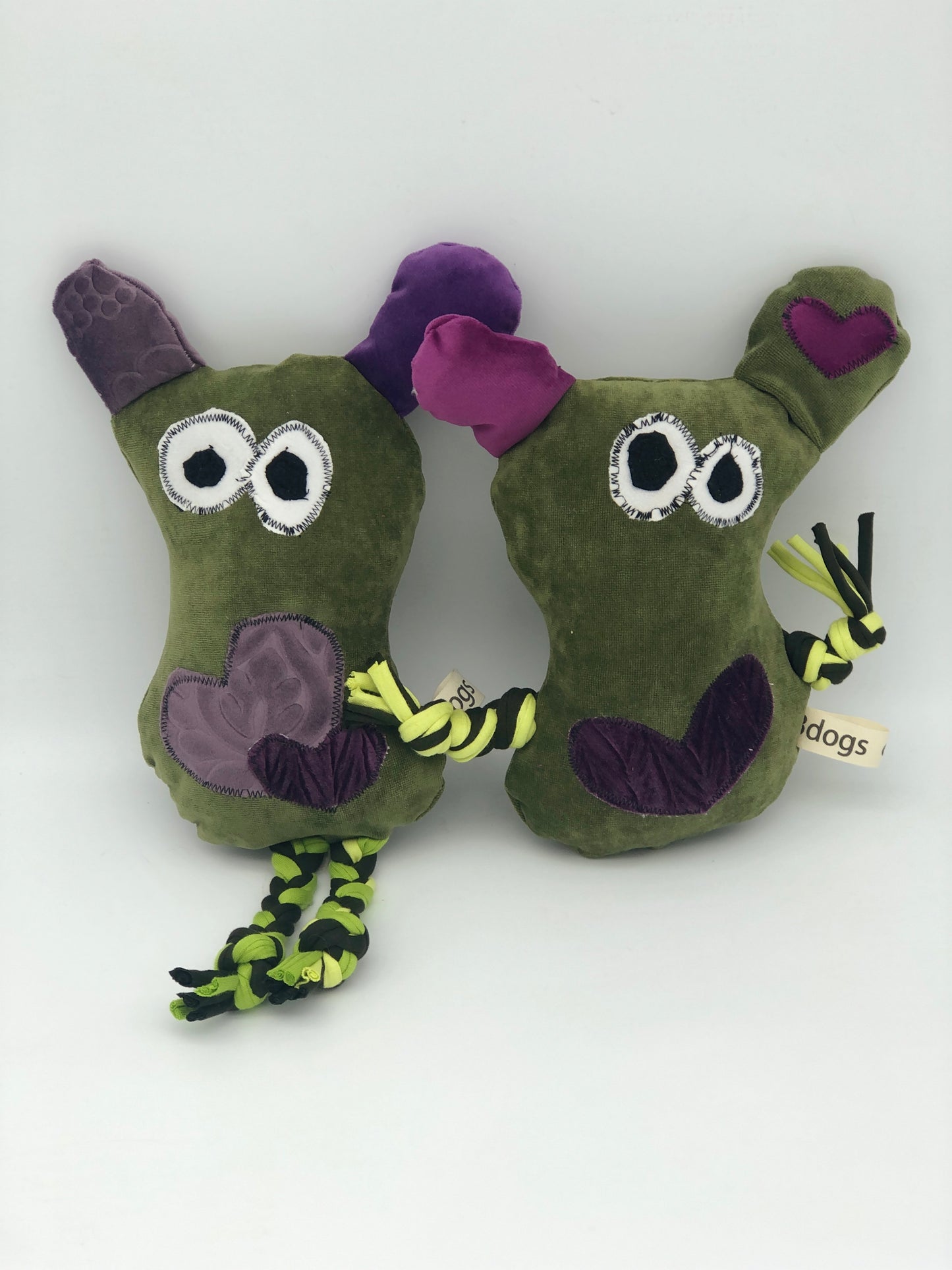Dog toys called fuGLy friENDs durable and adorable