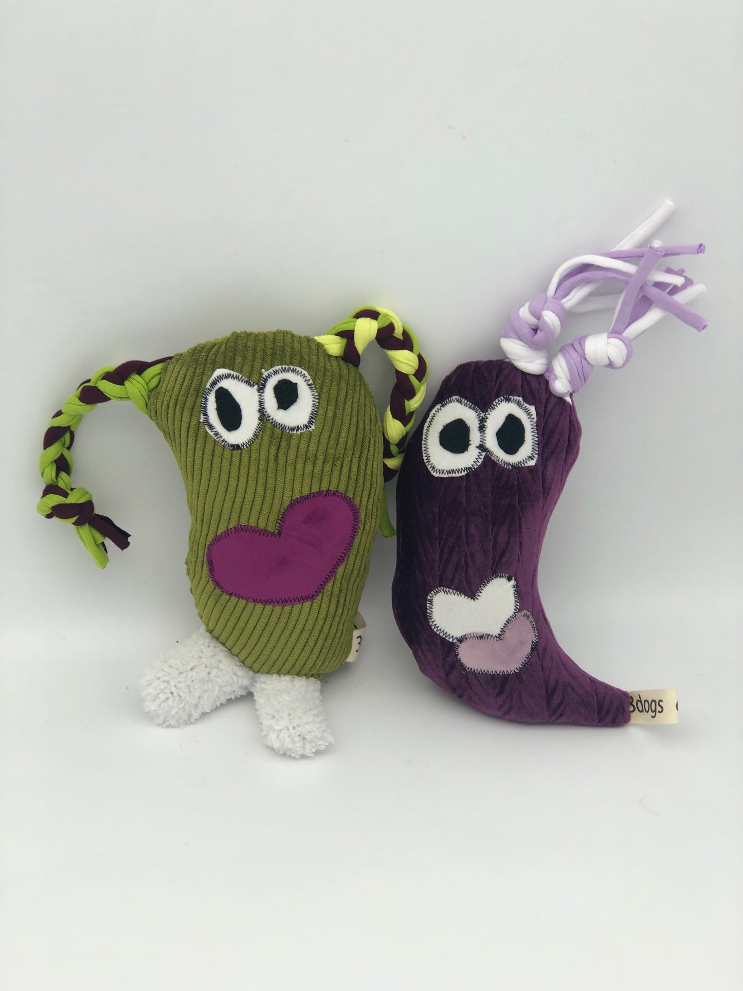 Dog toys called fuGLy friENDs durable and adorable