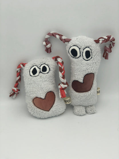 Dog toys called fuGLy friENDs durable and adorable